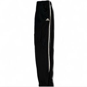 Adidas Youth Black Joggers with White Stripes
